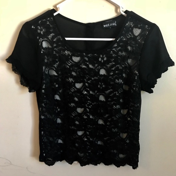 Chiffon Lace Wet Seal blouse - Picture 3 of 8